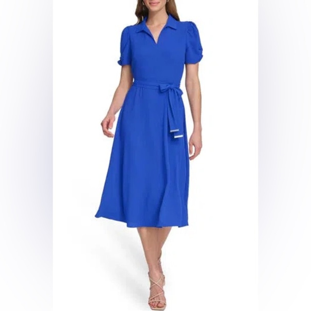 DKNY Royal Blue Midi Dress